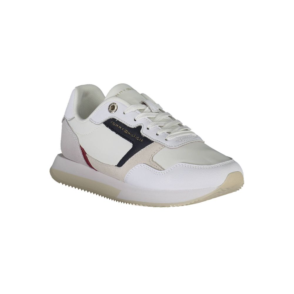 Weiße Leder Damen Sneaker