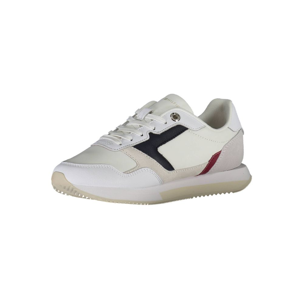 Weiße Leder Damen Sneaker
