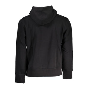 Schwarzer Baumwollpullover für Herren