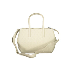 Beige Polyester Handtasche