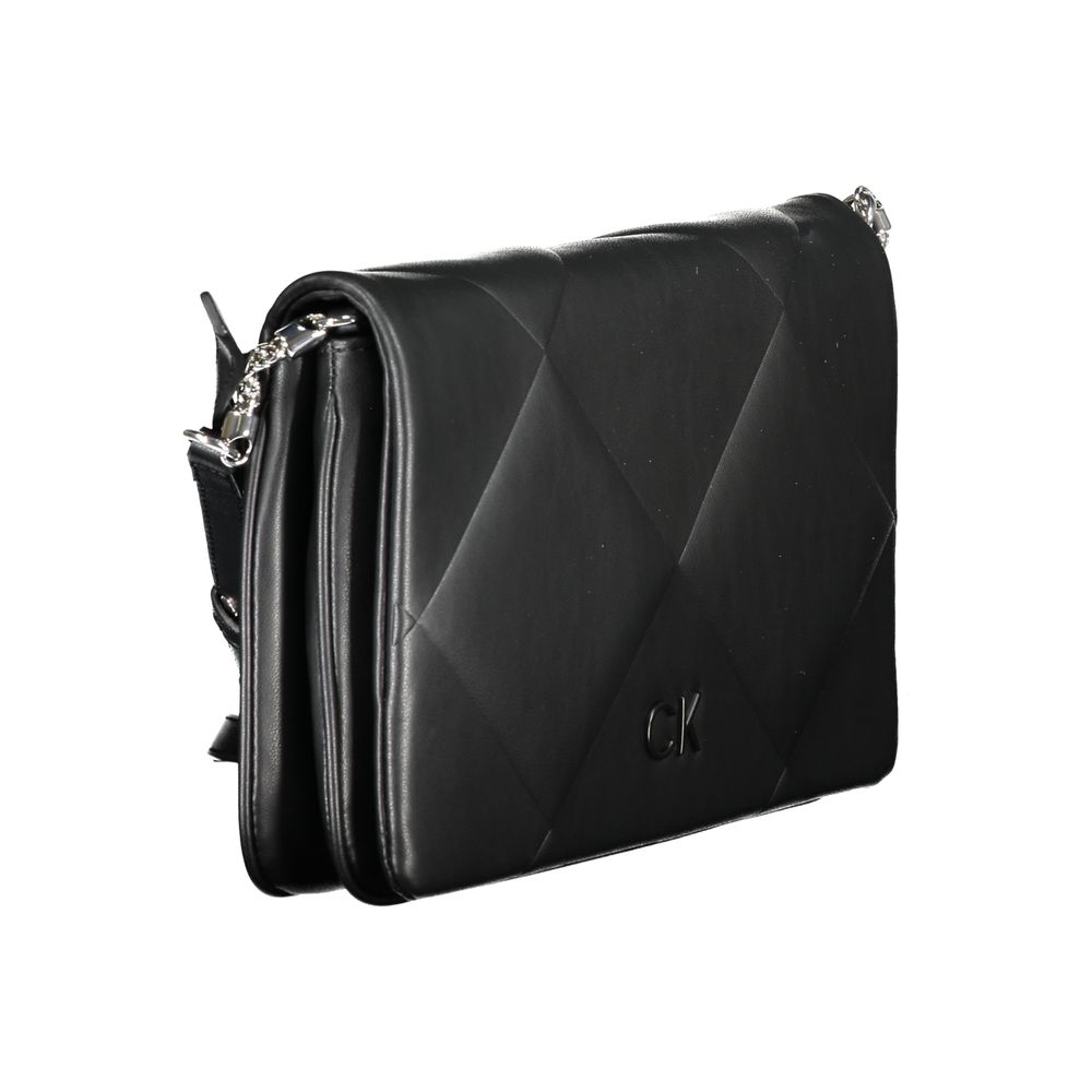 Schwarze Baumwollhandtasche