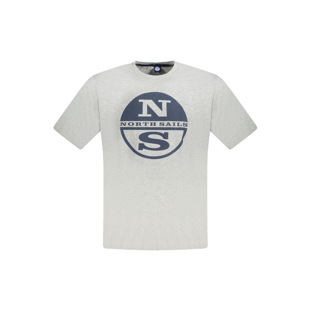 Graues Herren-T-Shirt aus Baumwolle