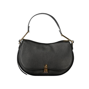 Schwarze Leder Damen Handtasche