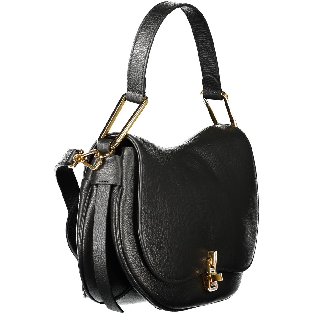 Schwarze Leder Damen Handtasche