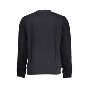 Elegantes schwarzes Langarm-Sweatshirt mit Rundhalsausschnitt
