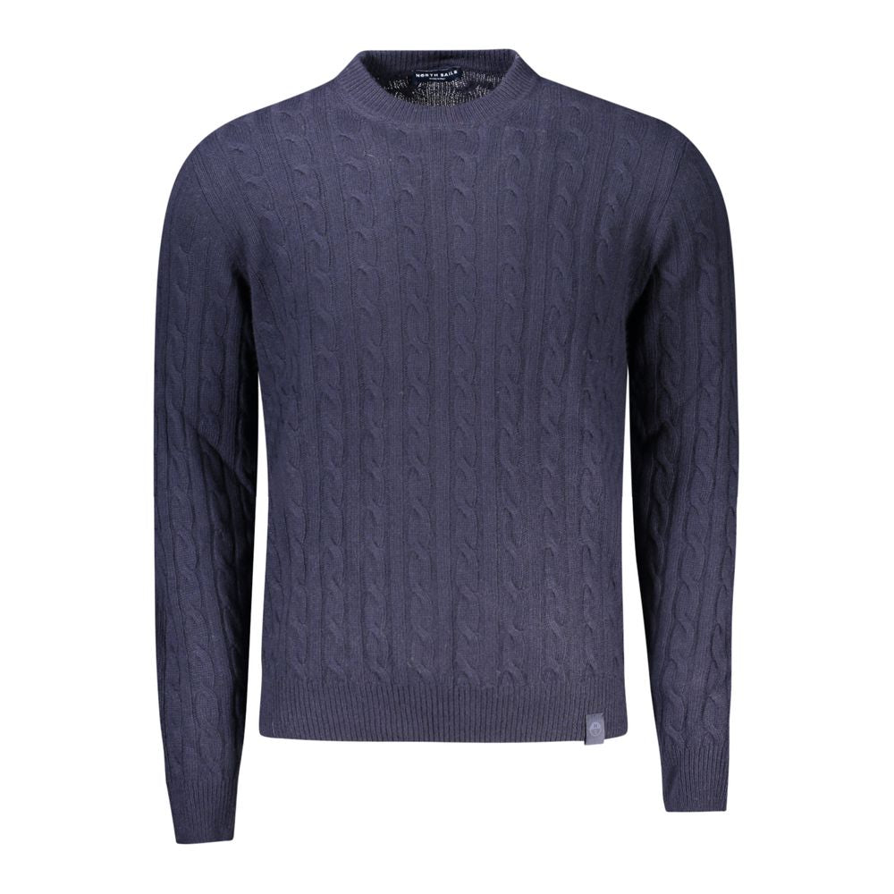 Blauer Wollpullover für Herren