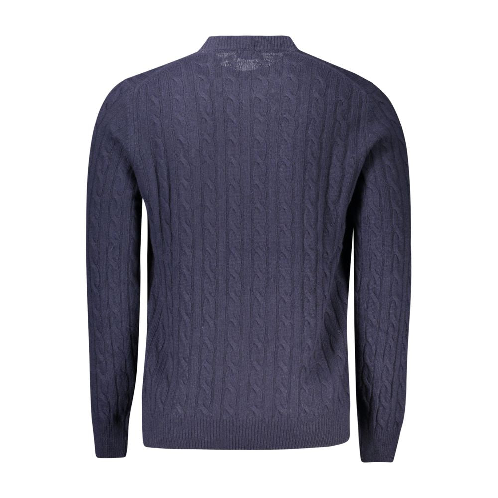 Blauer Wollpullover für Herren