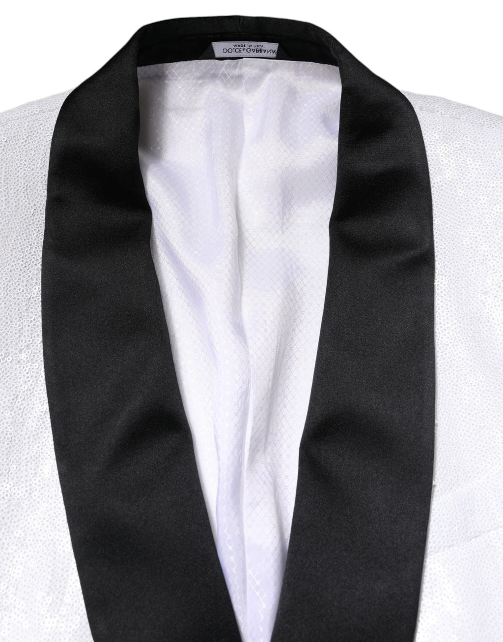 Weißer einreihiger Mantelblazer aus Nylon
