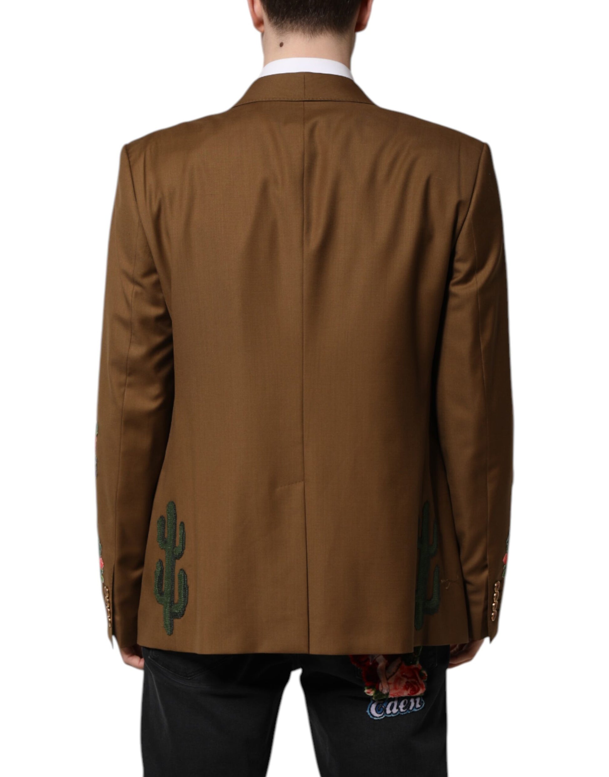 Brauner MARTINI Einreihiger Mantelblazer