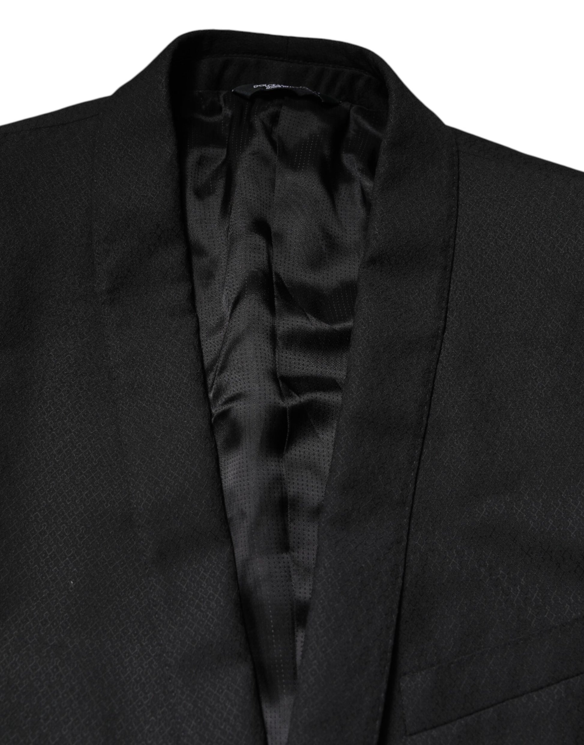 Schwarzer GOLD Einreihiger Anzugmantel Blazer