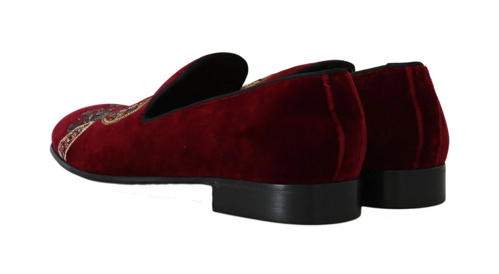 Bordeaux Samt-Loafer Gun Horseshoe Schuhe