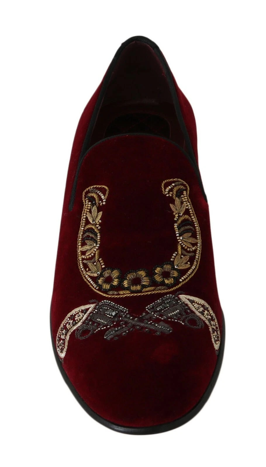 Bordeaux Samt-Loafer Gun Horseshoe Schuhe