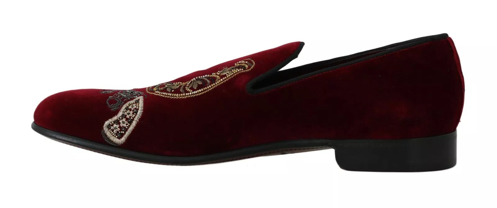 Bordeaux Samt-Loafer Gun Horseshoe Schuhe