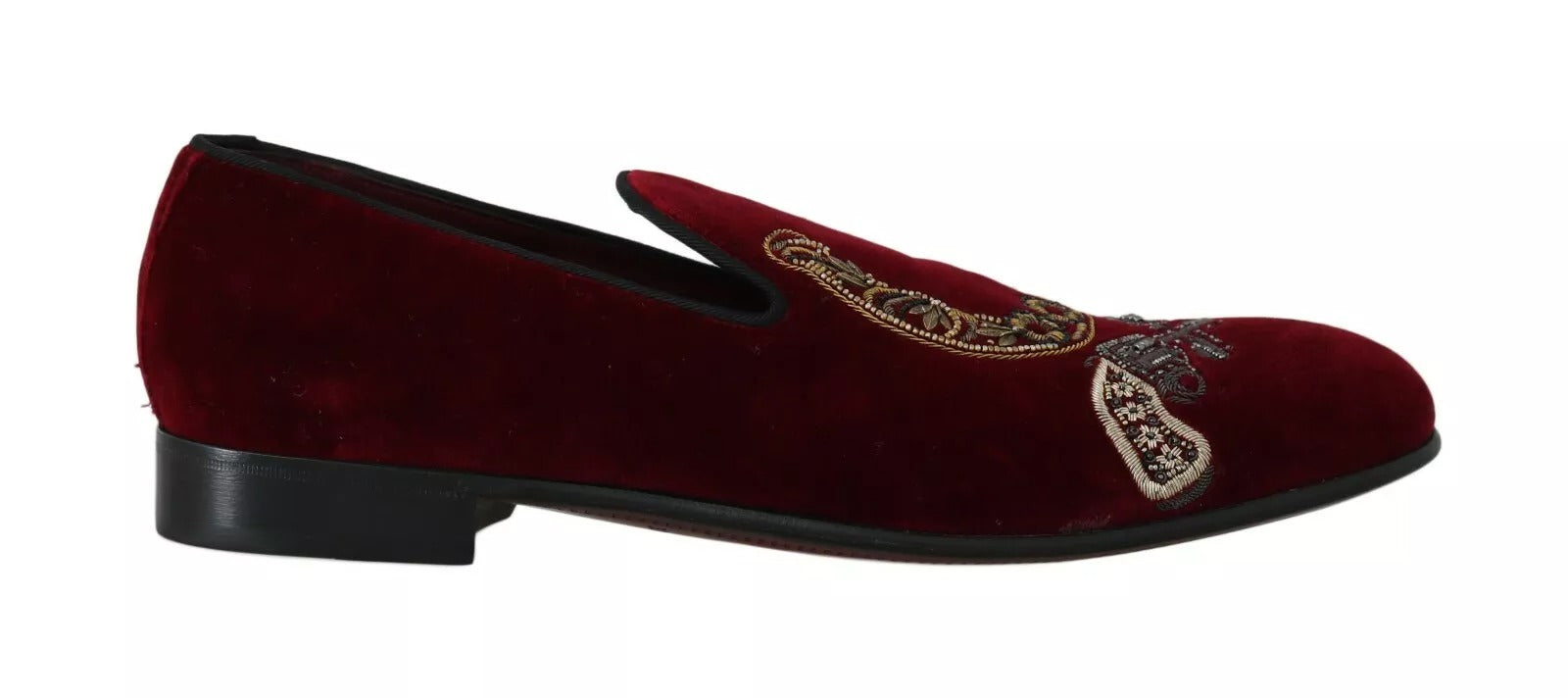 Bordeaux Samt-Loafer Gun Horseshoe Schuhe