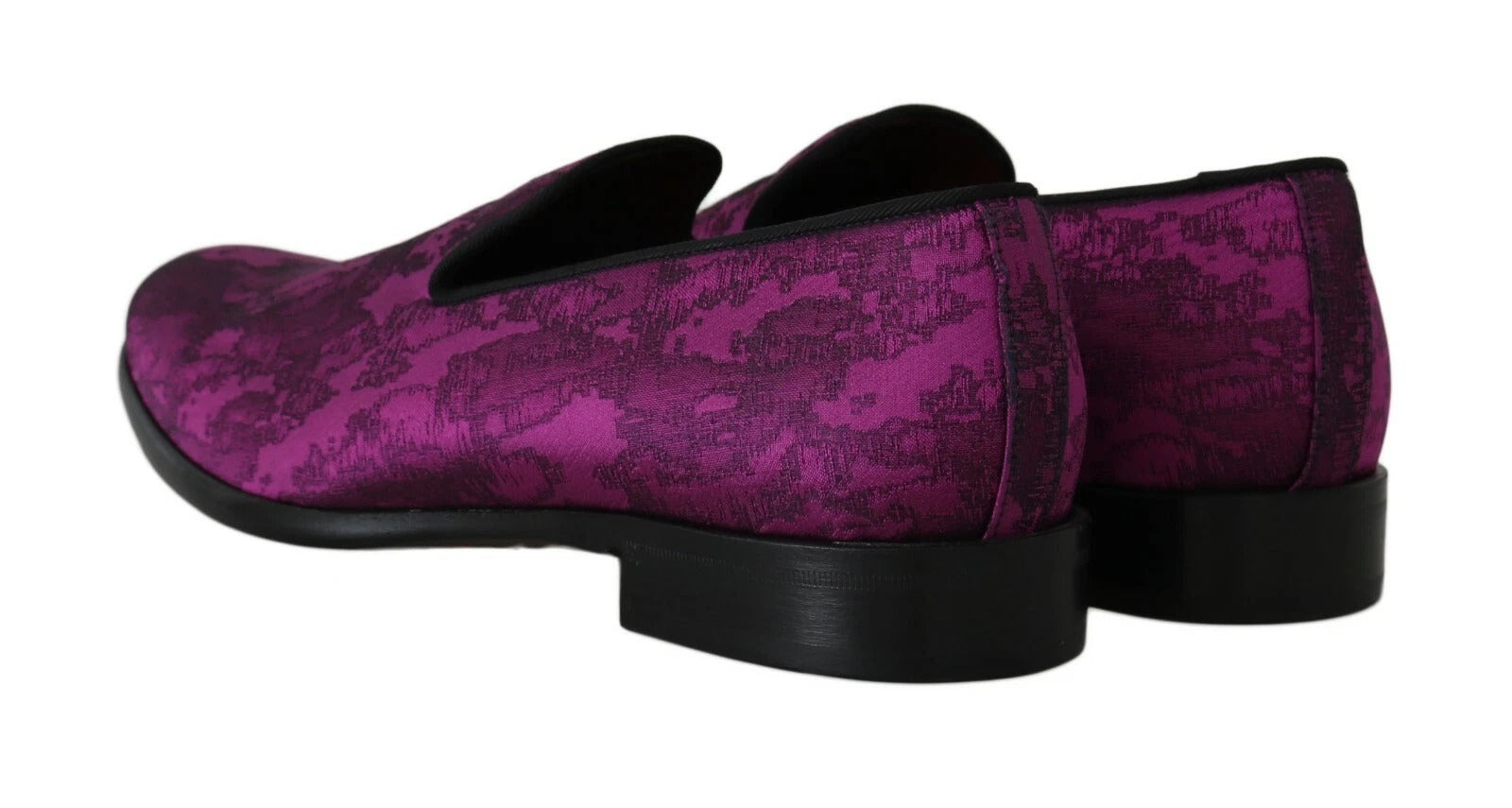Lila Jacquard-Loafer, formelle Schuhe