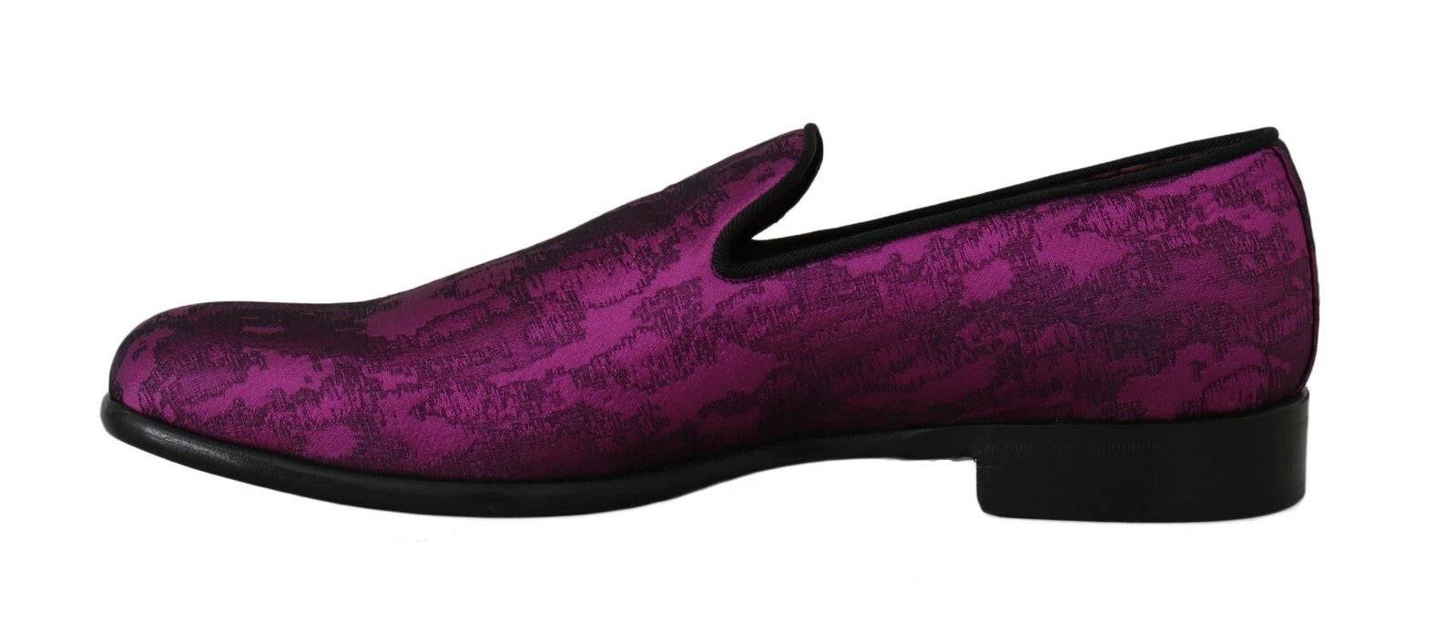 Lila Jacquard-Loafer, formelle Schuhe