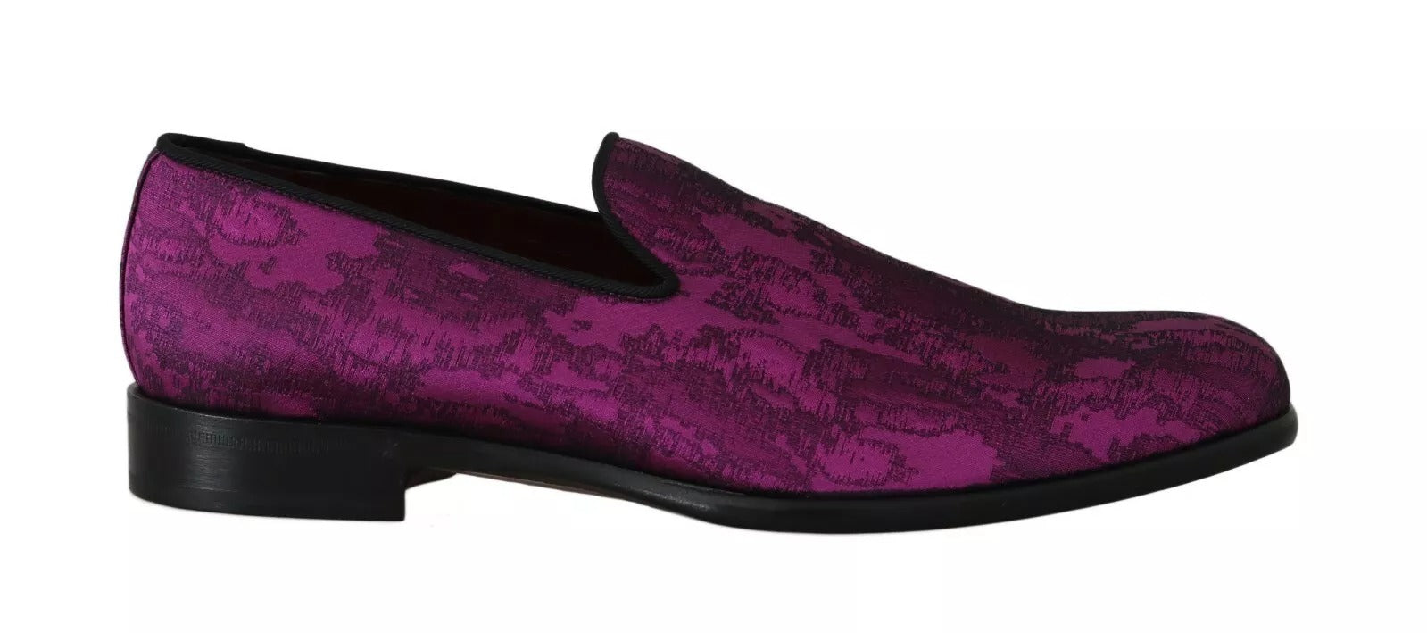 Lila Jacquard-Loafer, formelle Schuhe