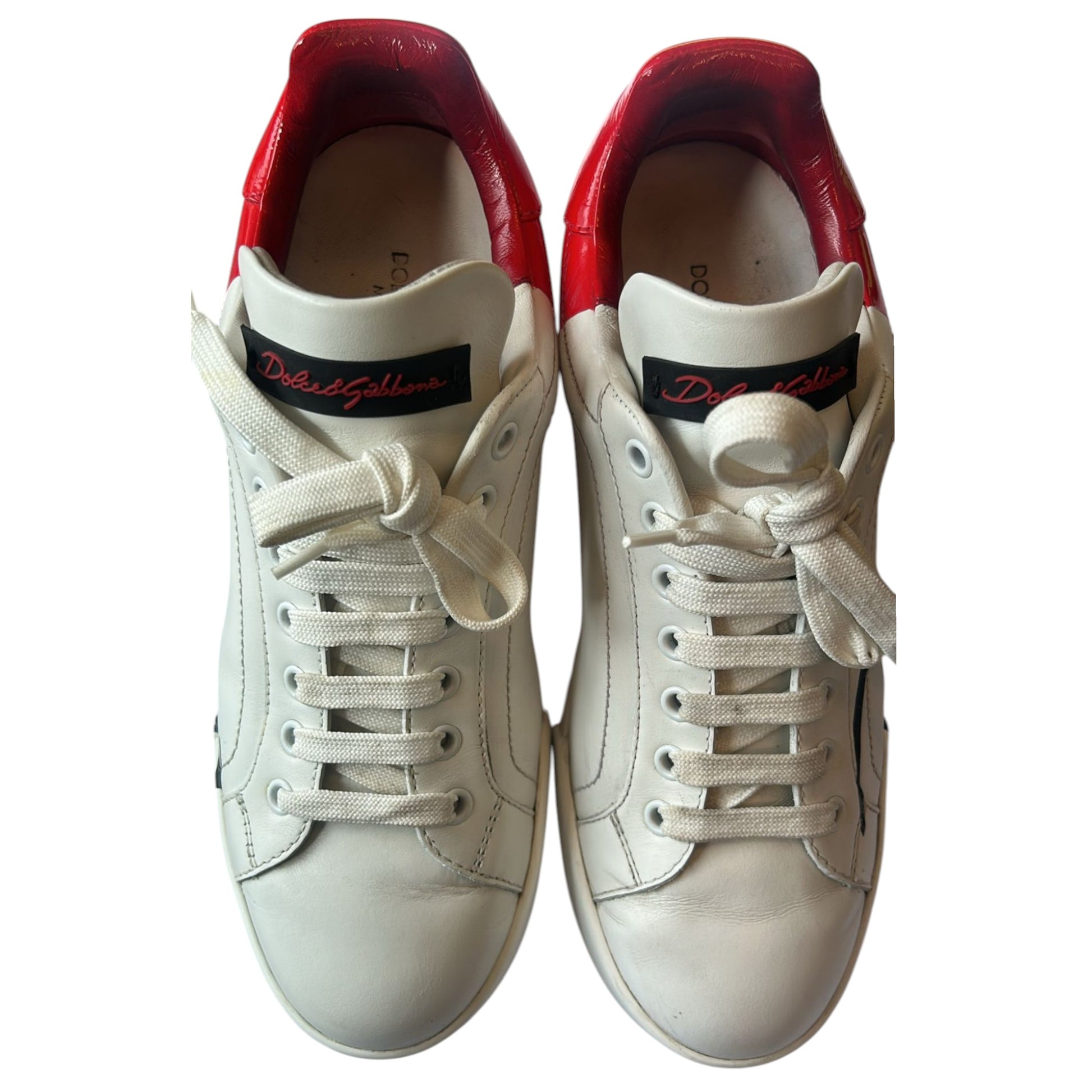 Weiß Rot Logo Portofino Sneakers Schuhe