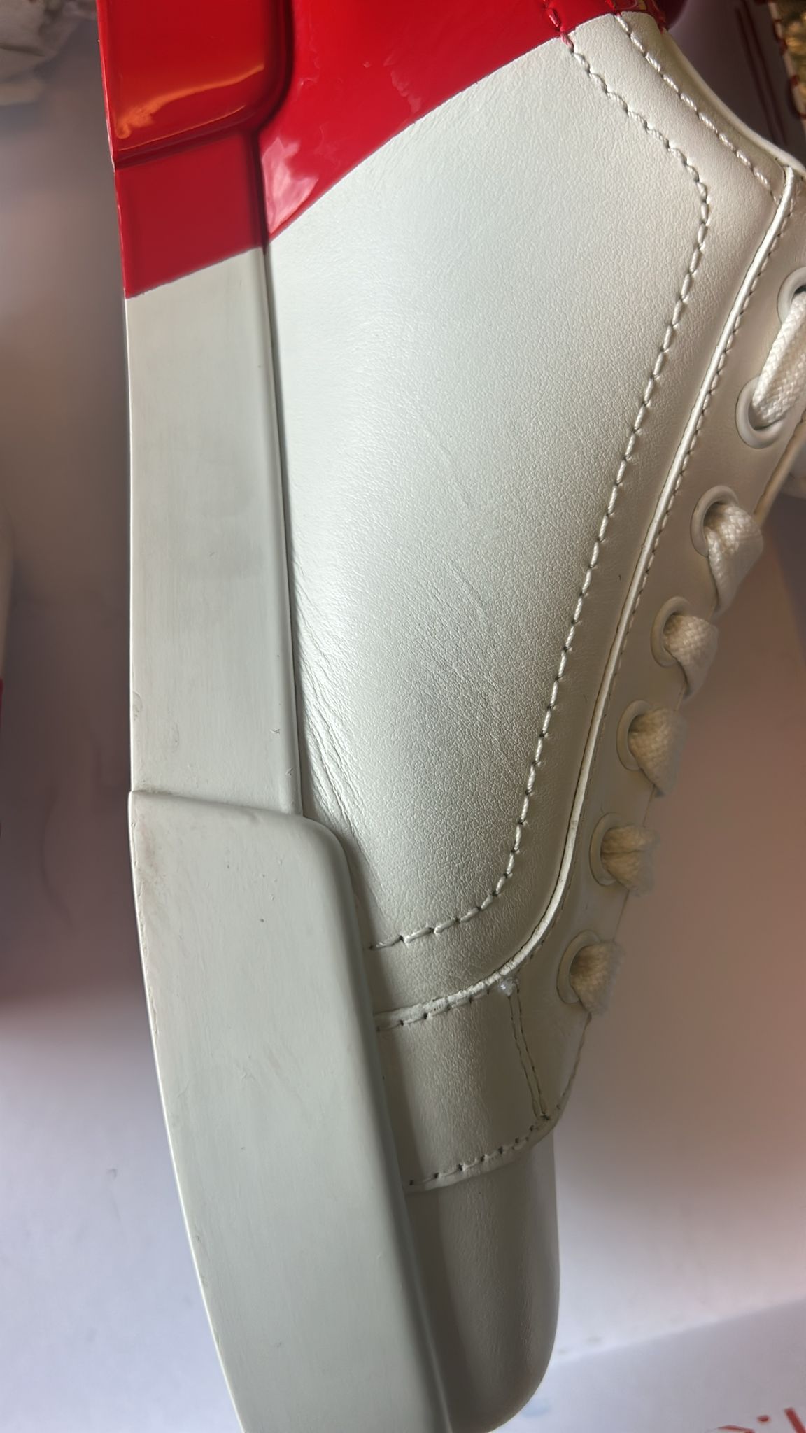 Weiß Rot Logo Portofino Sneakers Schuhe