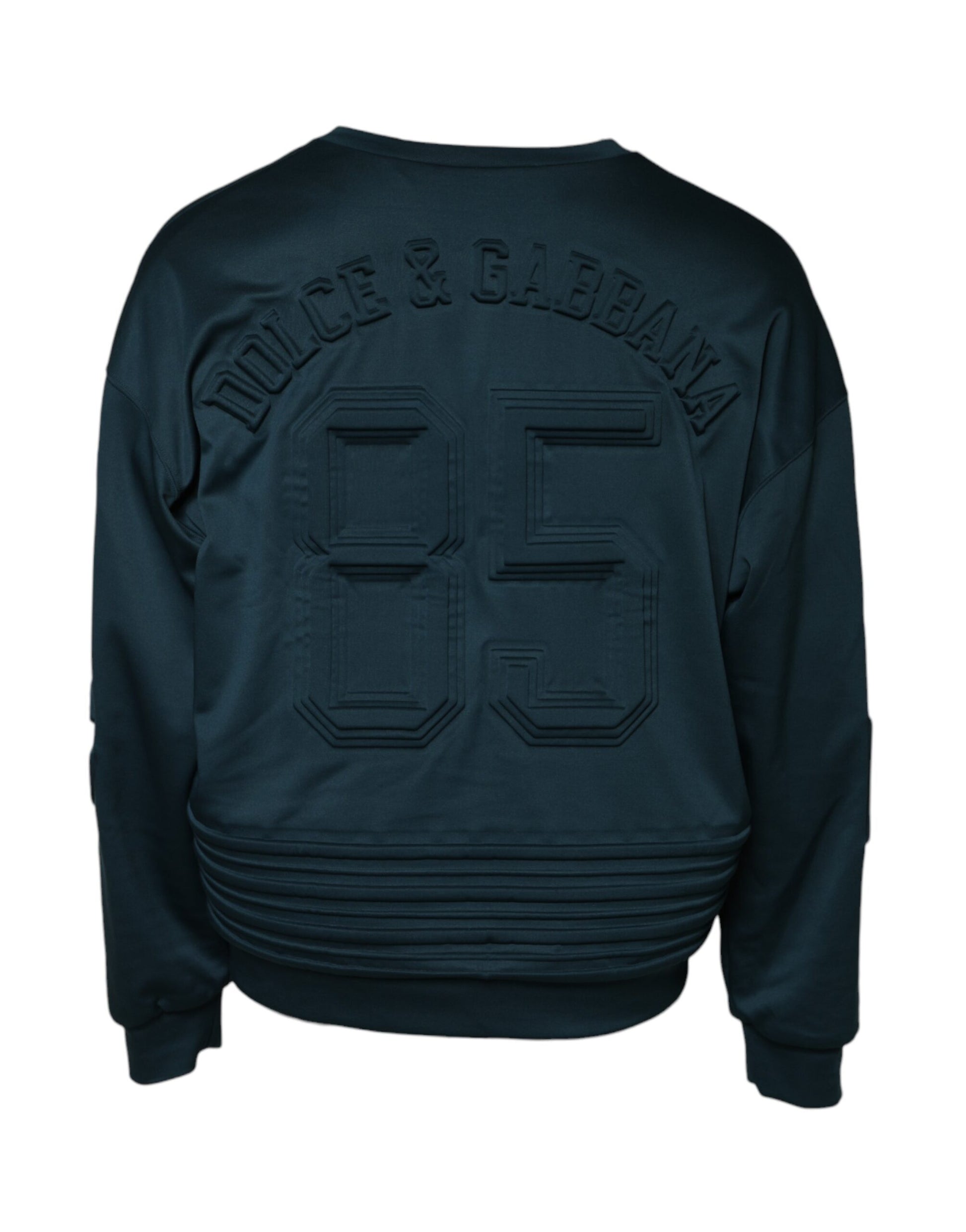 Dunkelgrüner Pullover mit geprägtem Logo