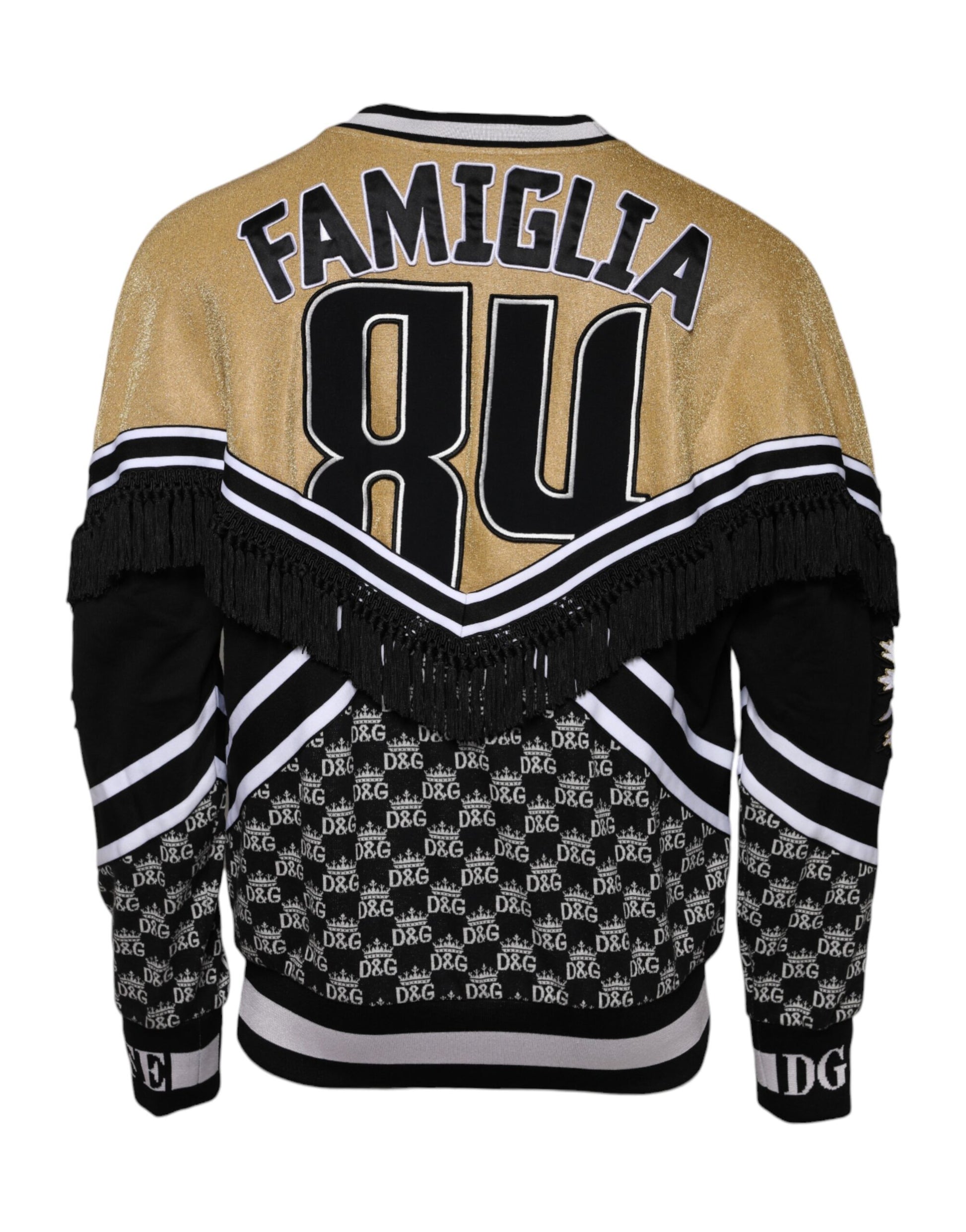 Mehrfarbiger Pullover aus Baumwolle mit Rundhalsausschnitt