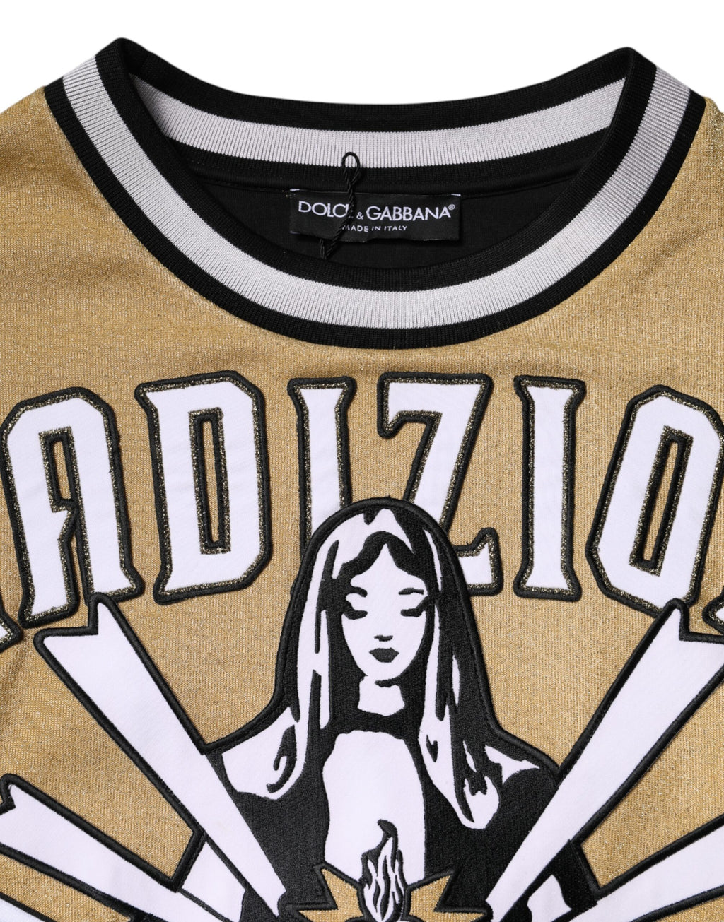 Mehrfarbiger Pullover aus Baumwolle mit Rundhalsausschnitt