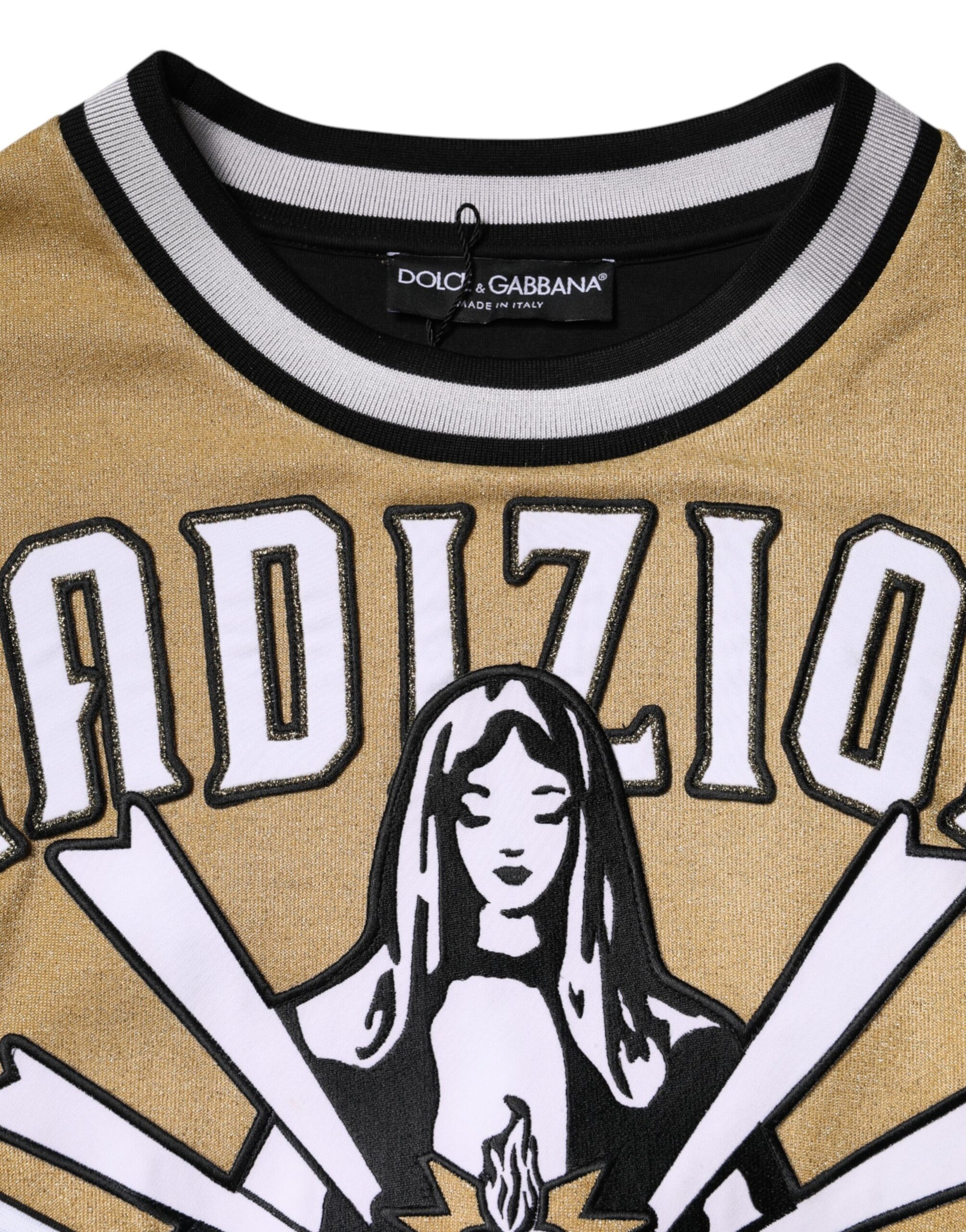 Mehrfarbiger Pullover aus Baumwolle mit Rundhalsausschnitt