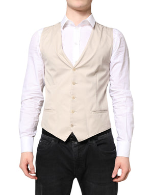 Beige Grau Kleid Männer Formale Weste Weste