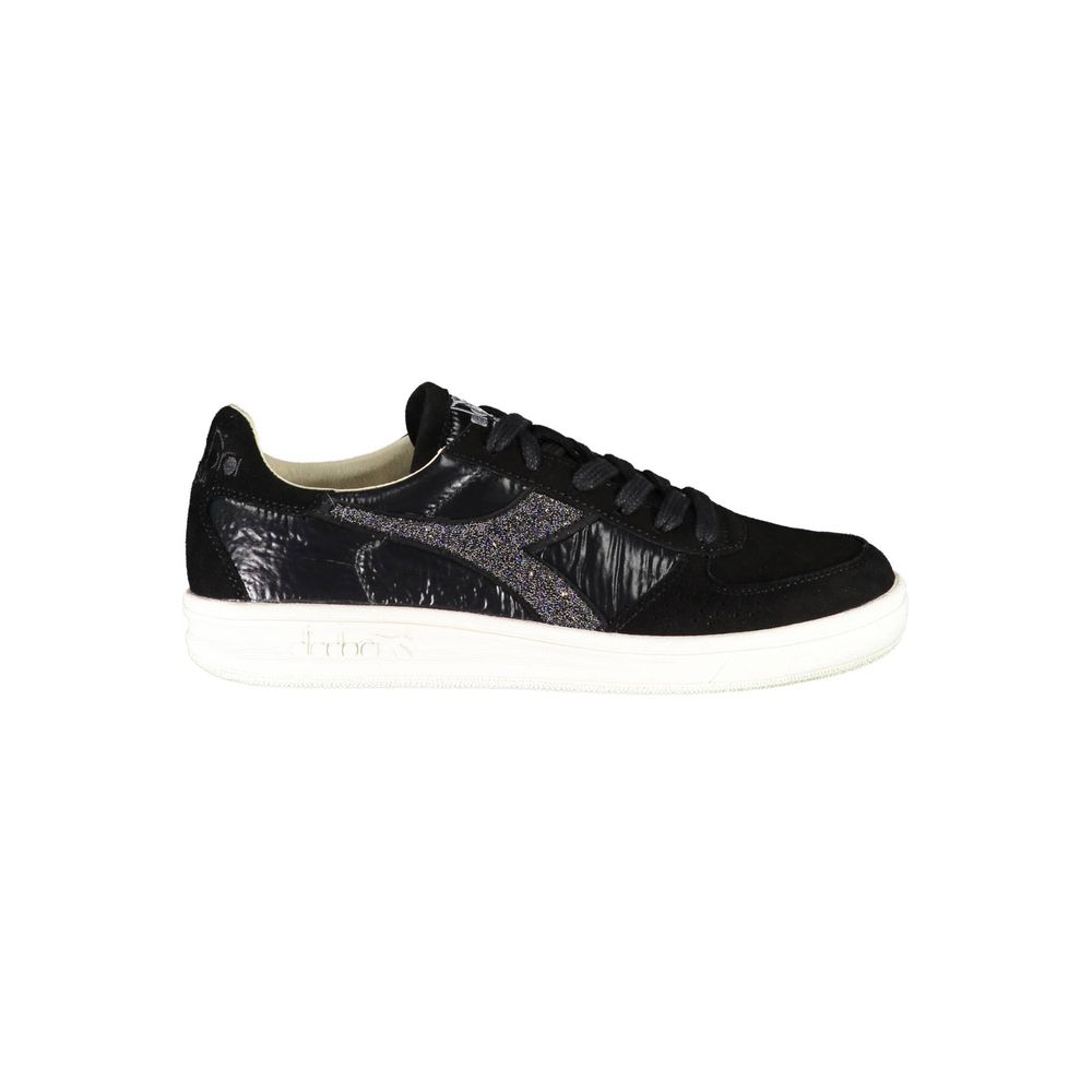 Schwarze Leder-Sneaker für Damen
