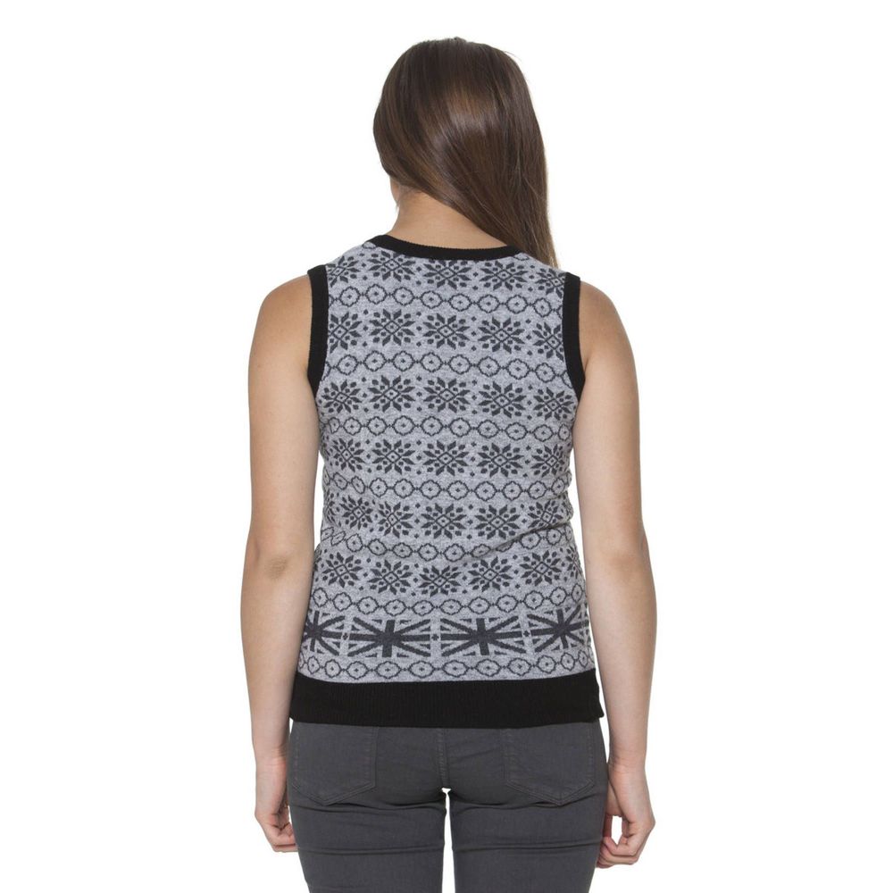 Grauer Wollpullover