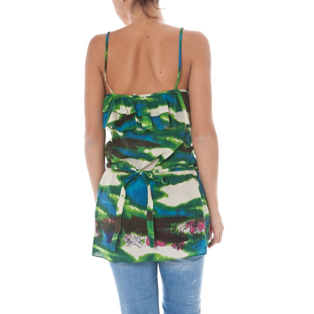 Grünes Unisex-Tanktop aus Baumwolle