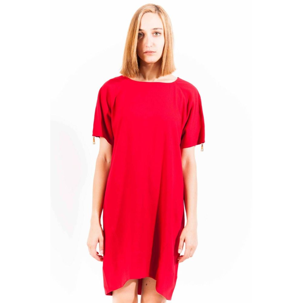 "Rotes Viskose-Damenkleid"