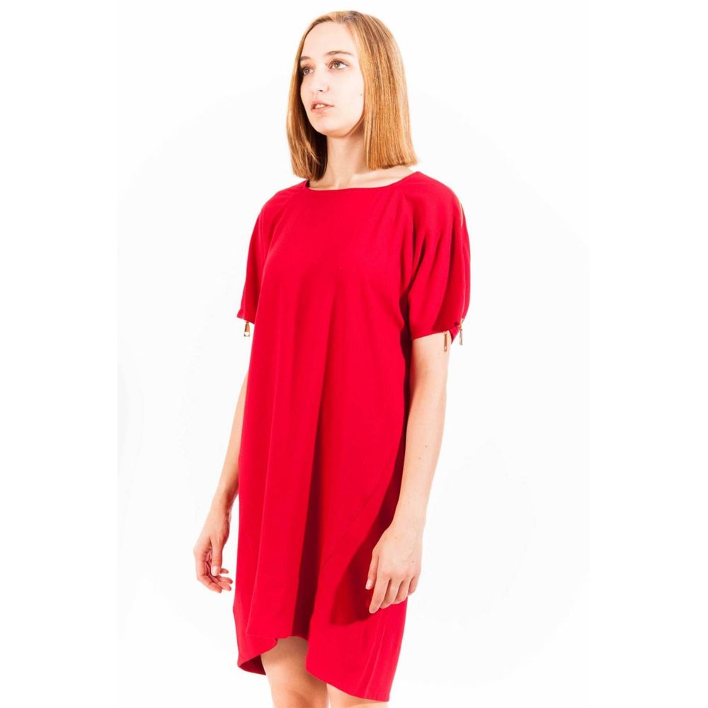 "Rotes Viskose-Damenkleid"