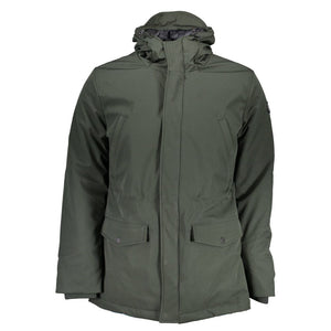 Grüne Polyester Herrenjacke