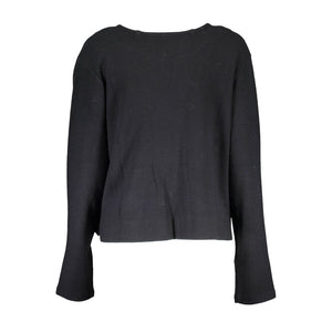 Schwarze Damen-Strickjacke aus Wolle