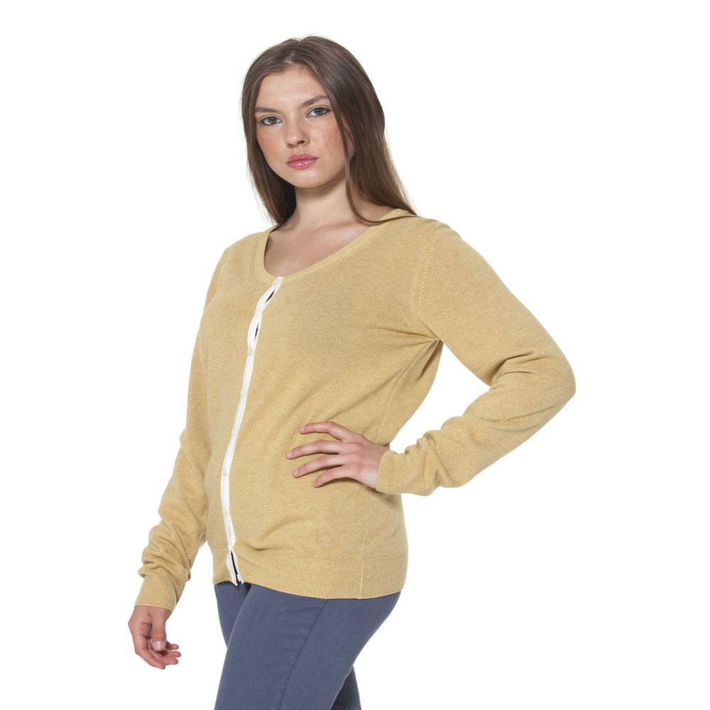 Gelber Nylonpullover