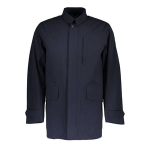 Blaue Polyester-Herrenjacke