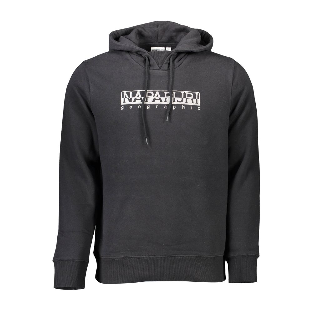 Schwarzer Baumwollpullover für Herren