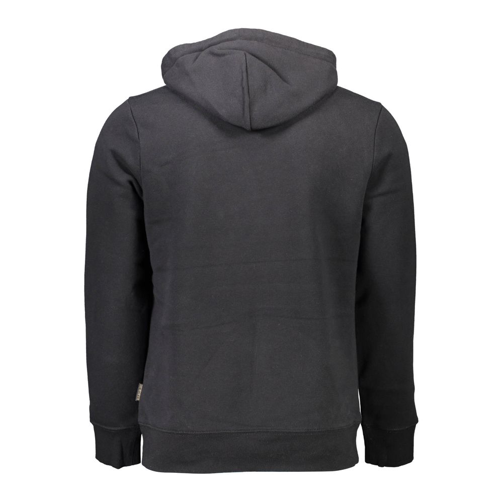 Schwarzer Baumwollpullover für Herren