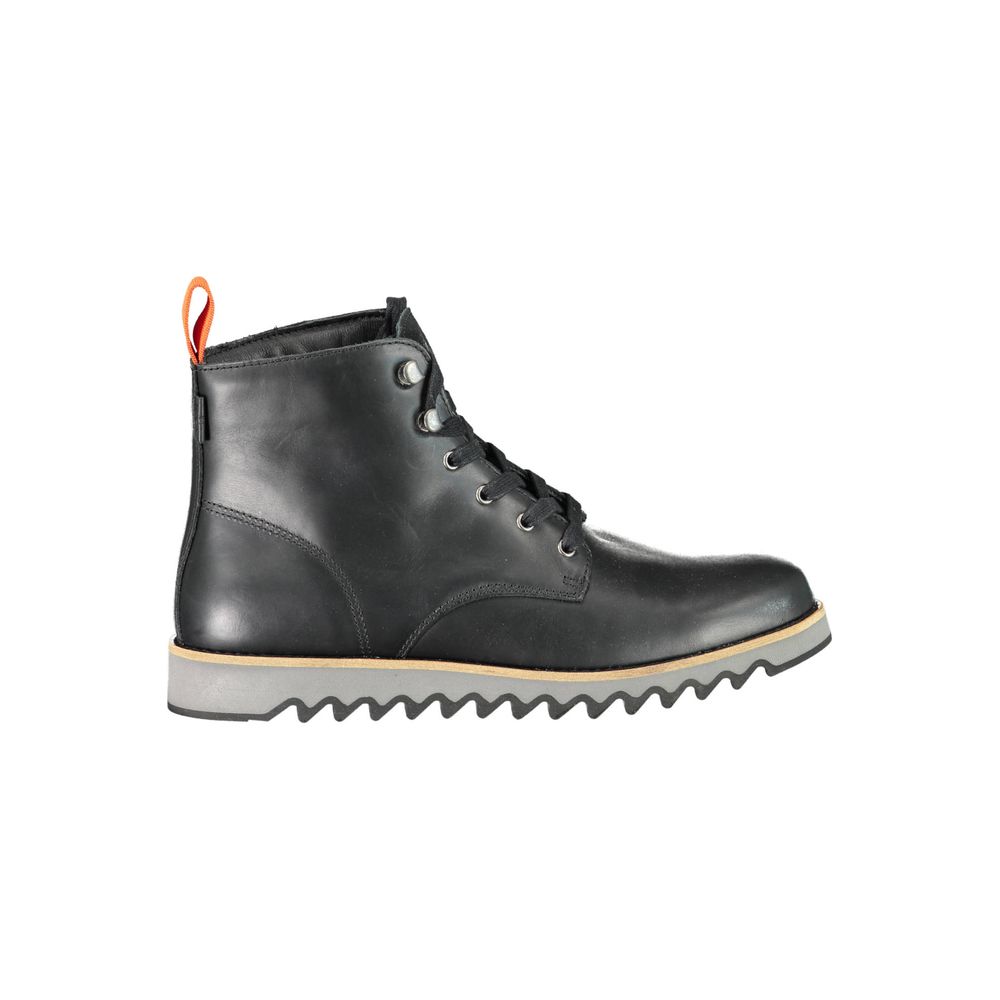 Schwarzer Lederstiefel für Herren