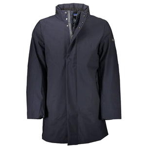 Blaue Polyester-Herrenjacke