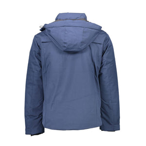 Blaue Polyester-Herrenjacke