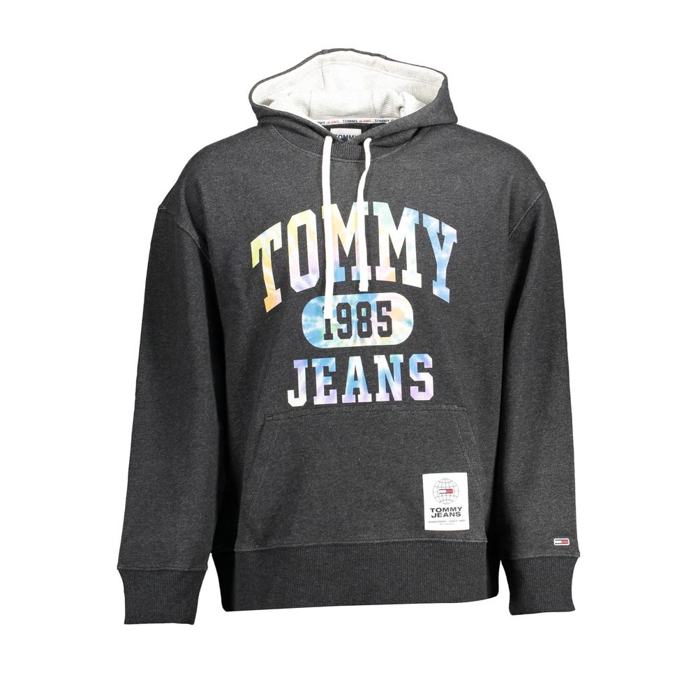 Schwarzer Herren-Hoodie aus Baumwolle
