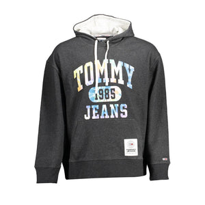 Black Cotton Mens Hoodie
