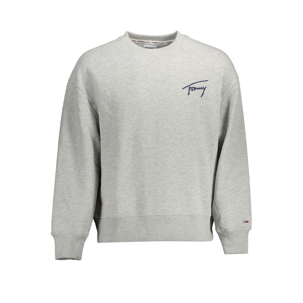 Grauer Baumwollpullover für Herren