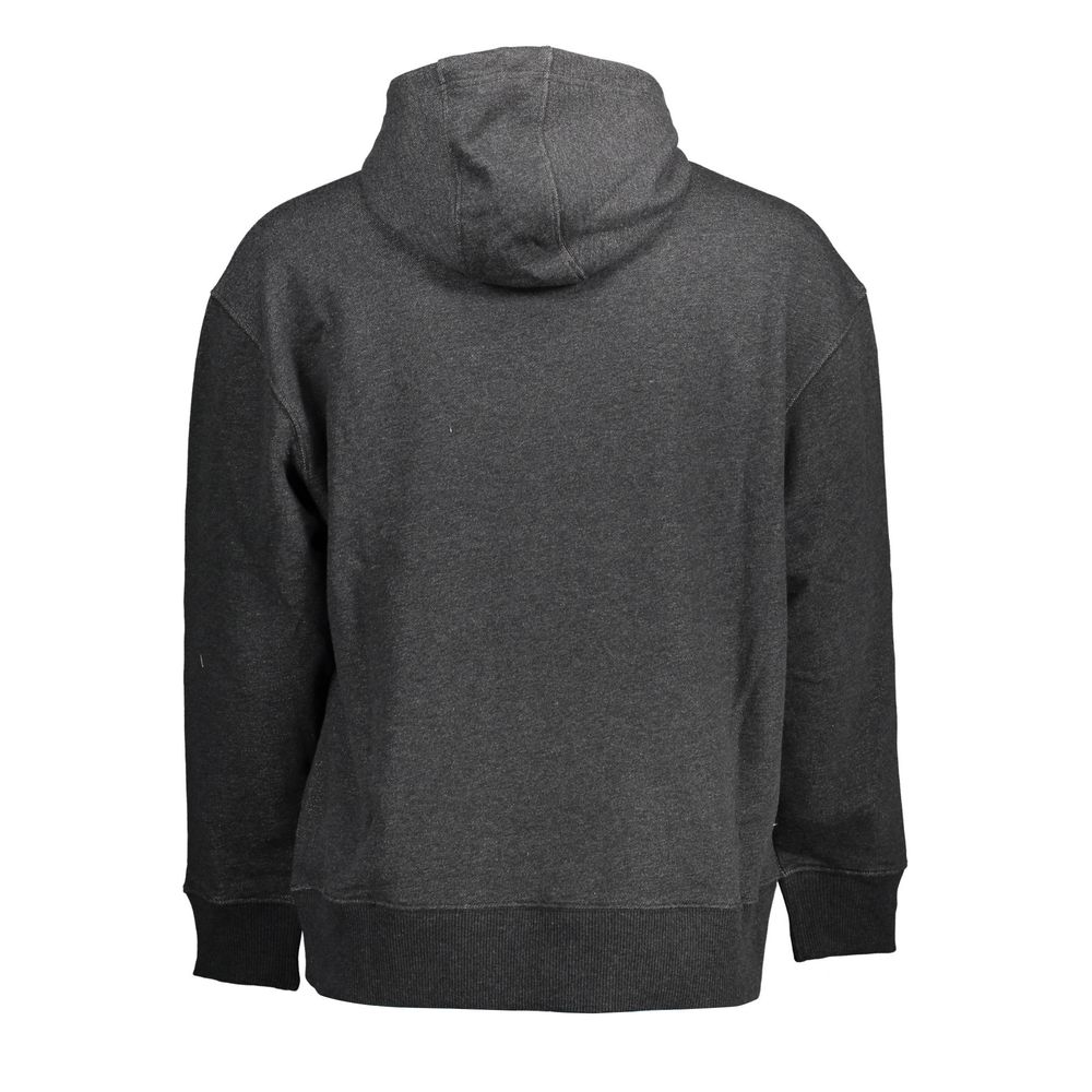 Schwarzer Herren-Hoodie aus Baumwolle