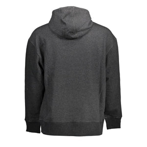 Black Cotton Mens Hoodie