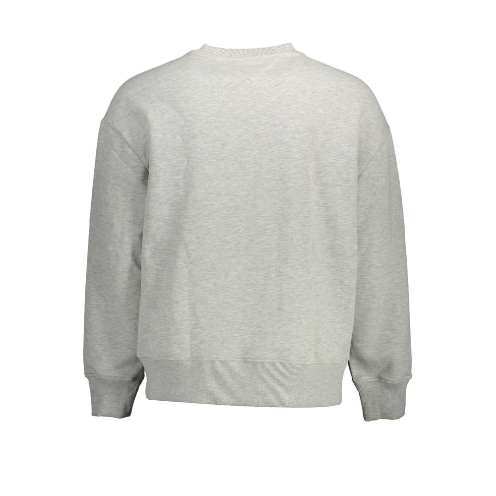 Grauer Baumwollpullover für Herren