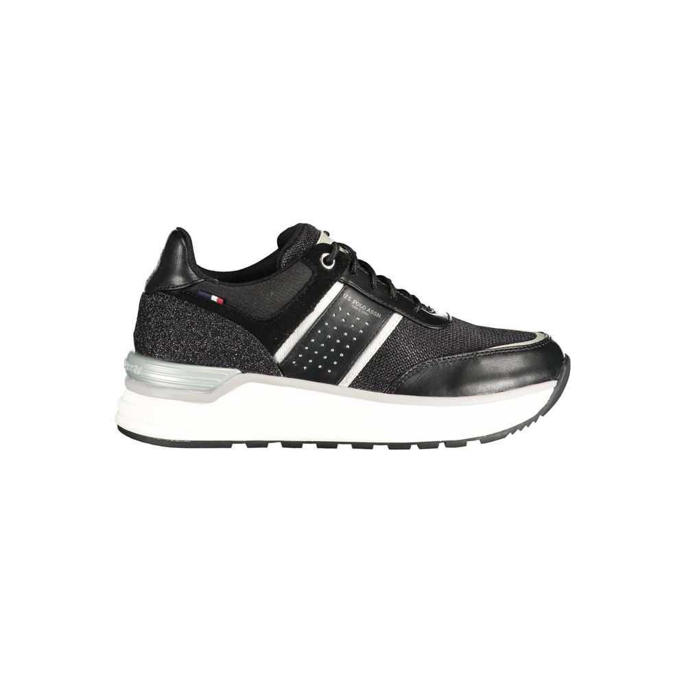 Schwarzer Polyester-Sneaker