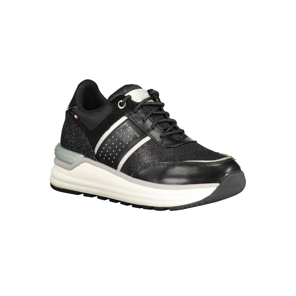 Schwarzer Polyester-Sneaker